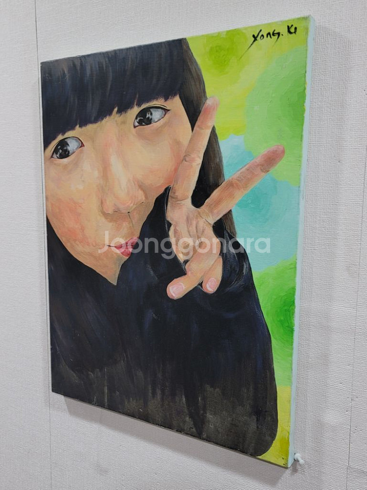 김용기작가 유화그림 소녀 10호--3