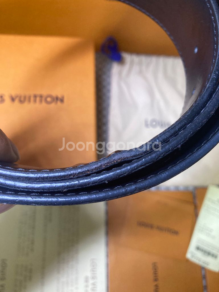[95/38] 루이비통 리버시블 모노그램 이클립스 벨트--1