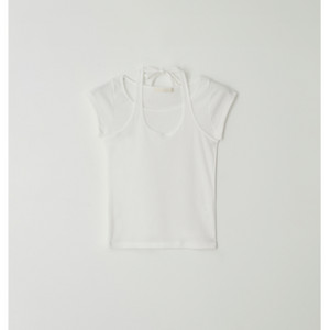 leeds Summer layered tee 아이보리