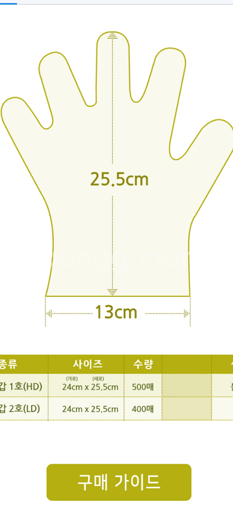 위생장갑(식약처 인증) 500매--3