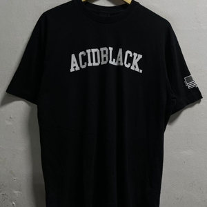 100 ACIDBLACK 루즈핏 프린팅 반팔티