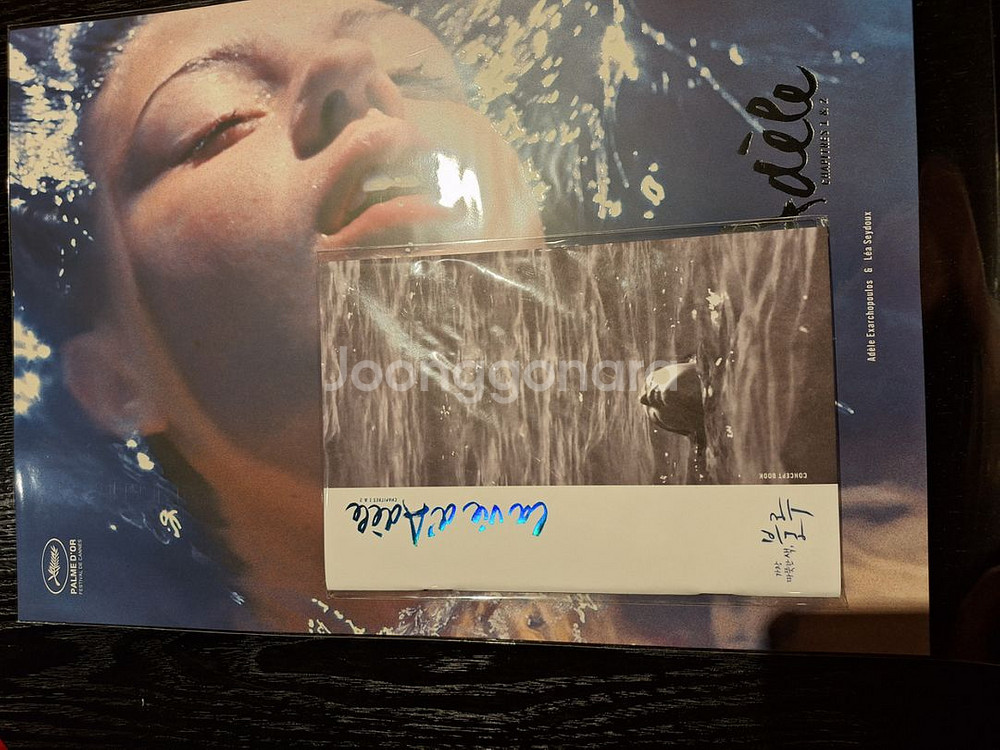 영화 가장 따뜻한색 블루 컨셉북 &디깅 아트 포스터--2
