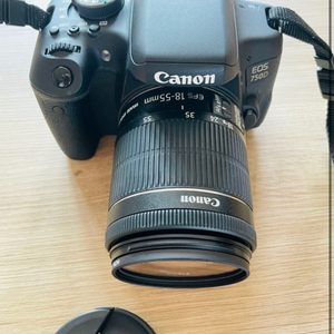 캐논 카메라 eos750D 렌즈포함 풀 패키지.