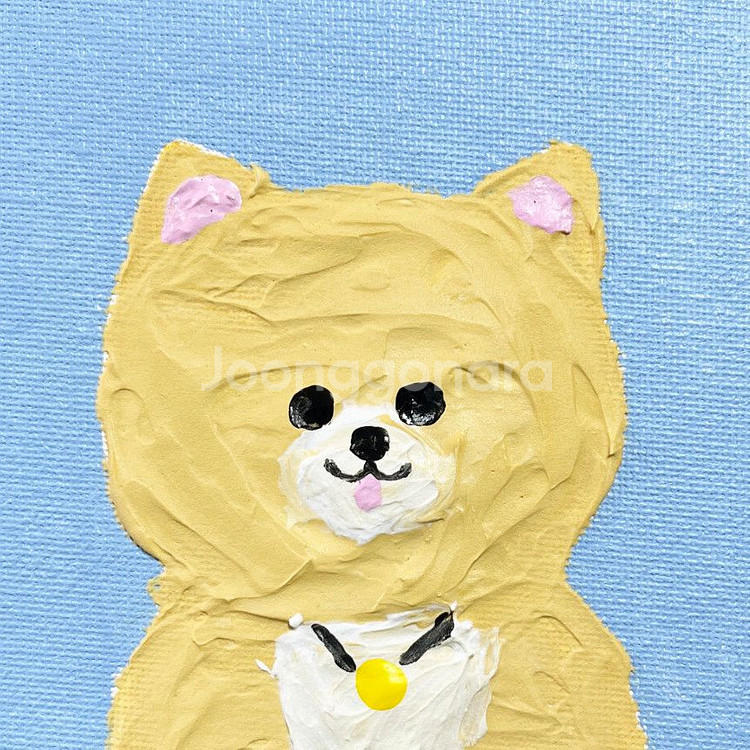 강아지 캔버스그림 4개 세트 인테리어--3