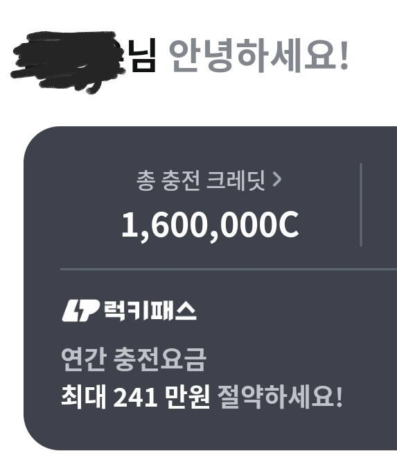 전기차 충전 크레딧 160만원 저렴히 양도합니다