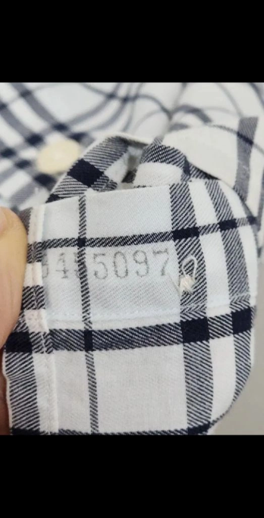 (L) 버버리 반팔셔츠 체크 반팔남방 캐주얼 이미지