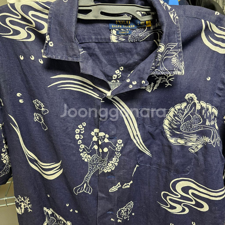 폴로 반팔 린넨 마린패턴 L 셔츠 팝니다--1