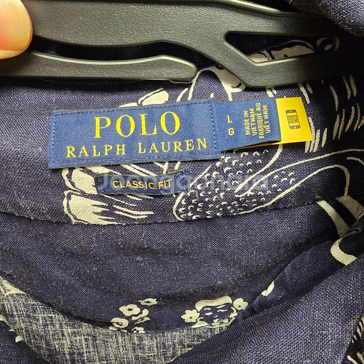 폴로 반팔 린넨 마린패턴 L 셔츠 팝니다--2