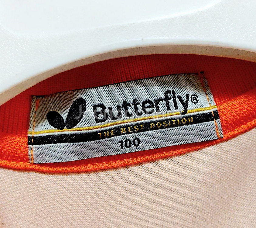 버터플라이 반팔100/탁구 유니폼/1싼/일싼--3