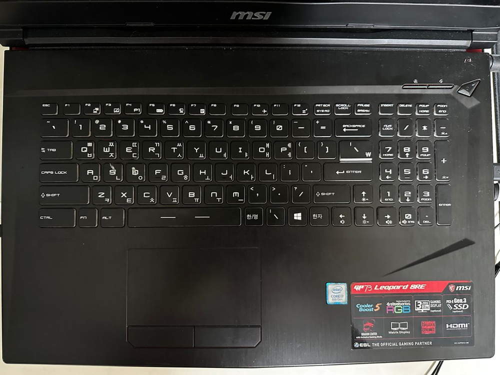 msi 게이밍 노트북 gp73 gtx1060 급처--1