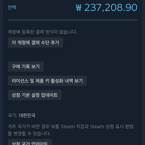 스팀월렛 237,000 80% 판매합니다.