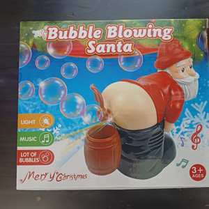 산타 자동 비눗방울 버블 머신 놀이 크리스마스 장난감