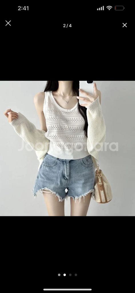 펀칭 나시 민소매--1