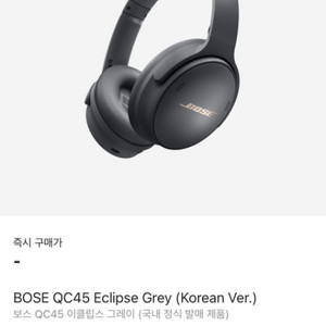 보스(BOSE) QC45 이클립스 그레이