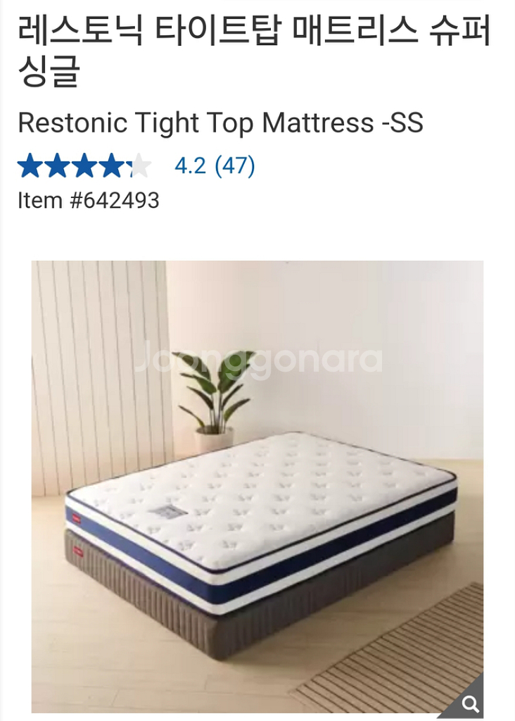 대전 레스토닉 매트리스 슈퍼싱글--1