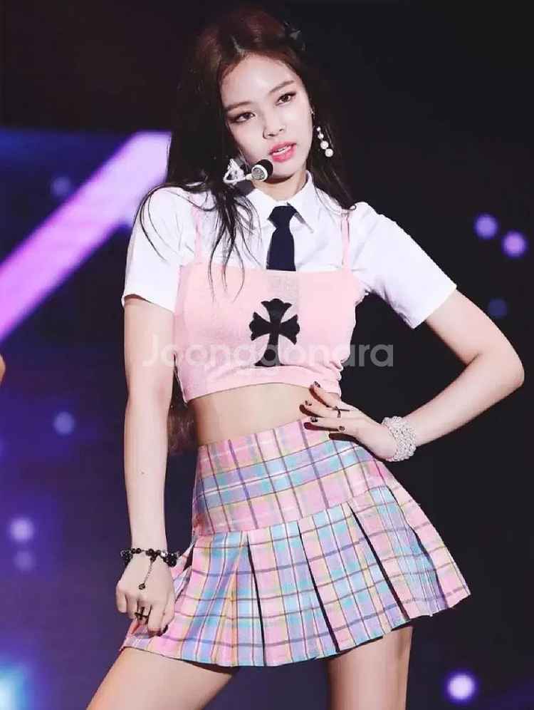 새제품)제니 로제 무대의상 아이돌의상 축제의상 스쿨룩--1