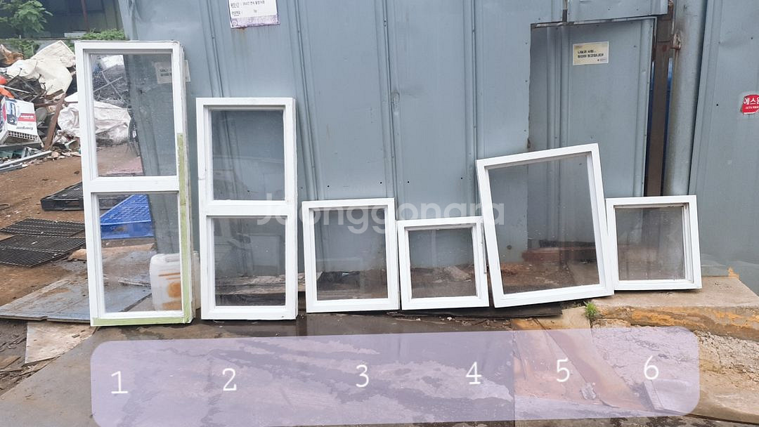 하이샤시 , 아크릴판 창문 15개--1