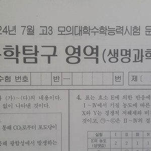 수능 대성 더 프리미엄 모의고사 7월 생명과학2