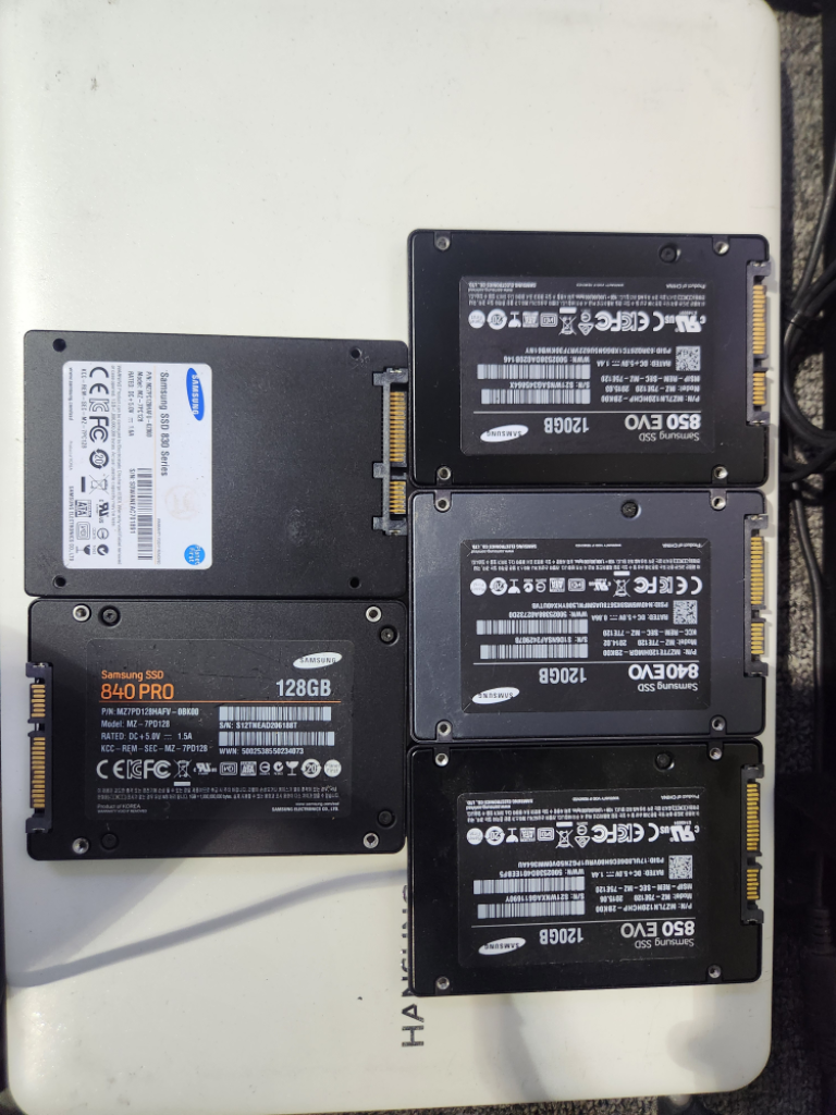 ssd<100>삼성ssd 120g 5개묶음