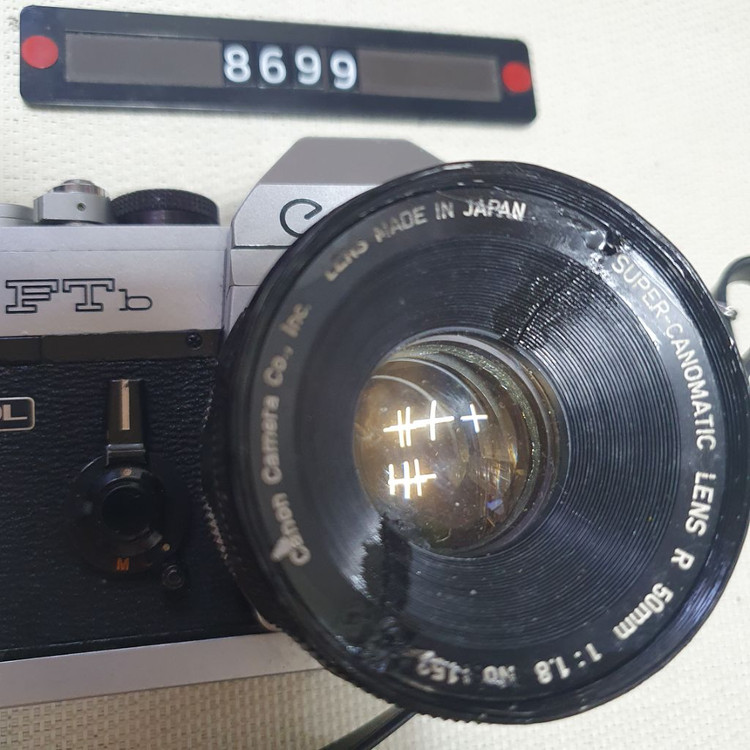 캐논 FTb 필름카메라 FD 1.8 렌즈 장착--6