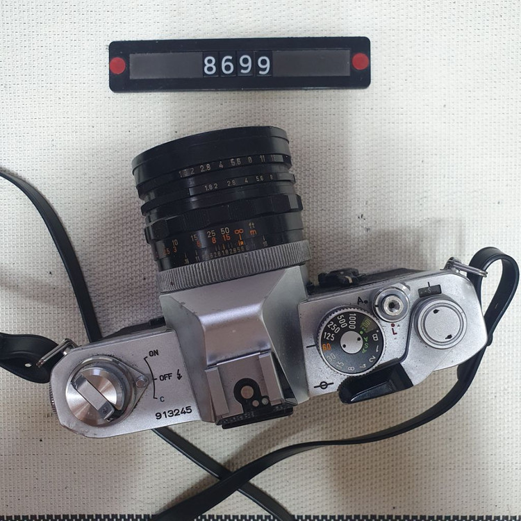 캐논 FTb 필름카메라 FD 1.8 렌즈 장착--2