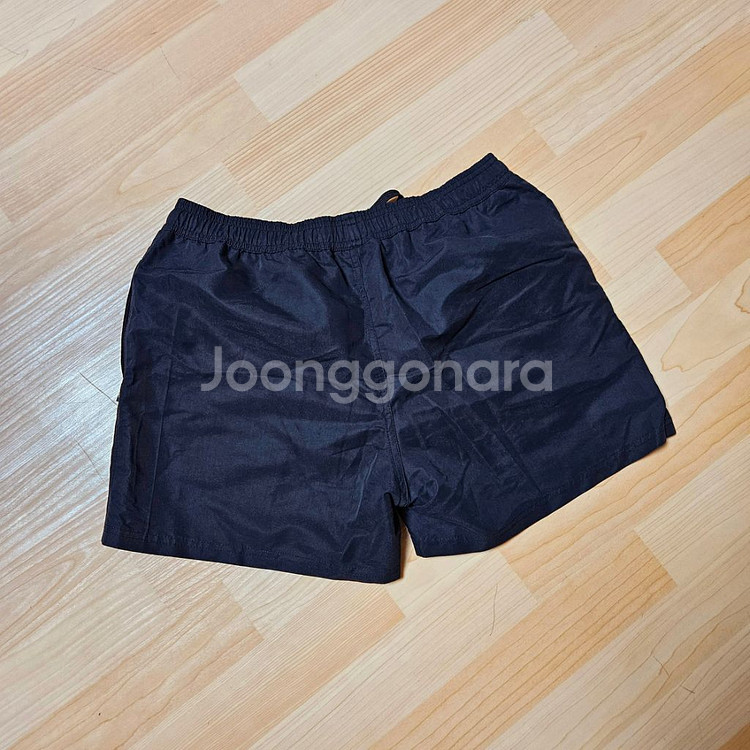 헤링본 수영복 비치웨어 숏단색 팬츠 블랙 L(중고)--1