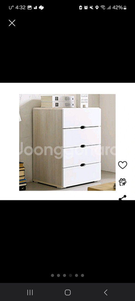 4단 서랍장 협탁_백화이트--3