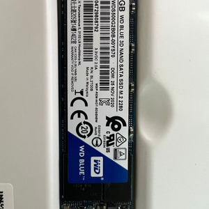 WD BLUE 3D NAND M.2 500GB