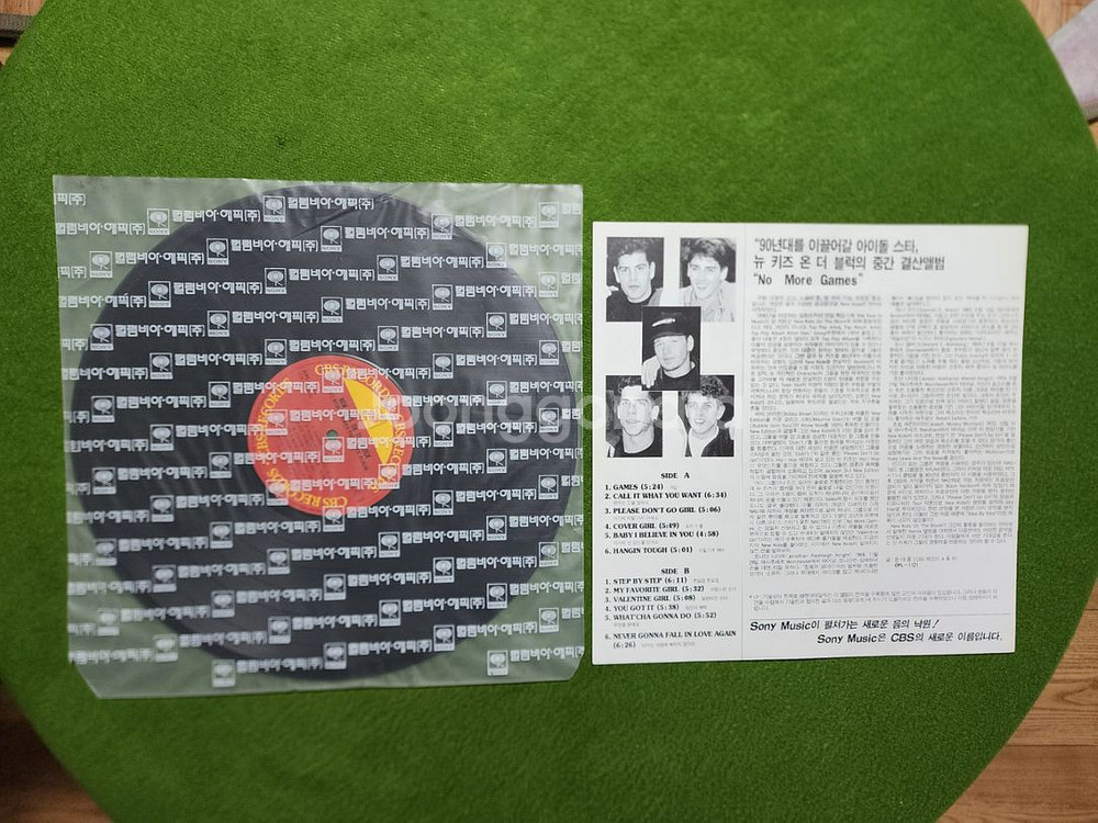 뉴키즈 온더블록( no more games)LP판--2