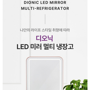 디오닉 LED 미러 멀티 냉장고