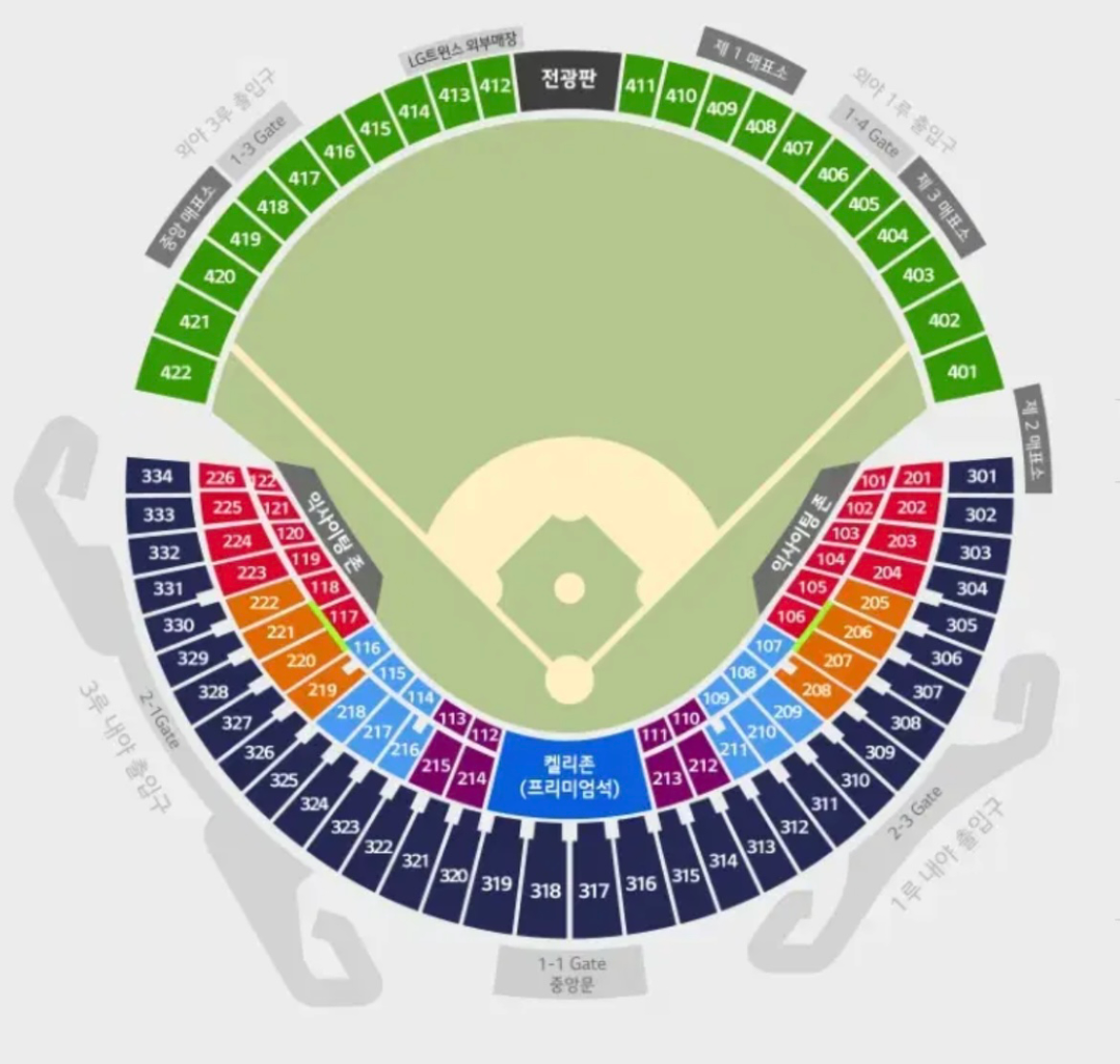 [7월 21일]두산VS LG트윈스 3루레드 3루네이비