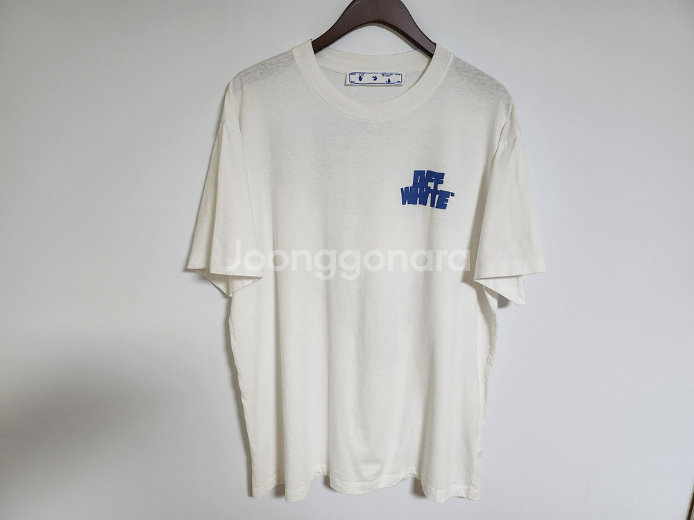 [S] 오프화이트 핸드애로우 오버핏 반팔티셔츠--2
