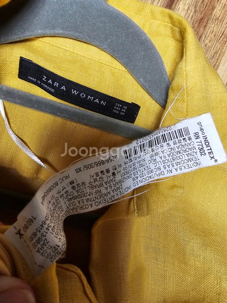44~55) 자라 린넨 꼬임 블라우스--7