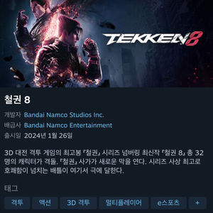 철권8 스팀게임