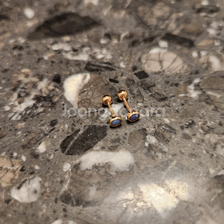 천연오팔 피어싱14k(일반귀걸이 사용자 사용가능두께)--1