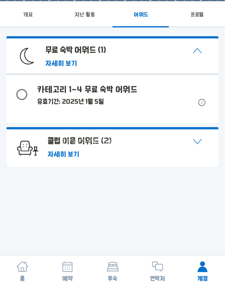 하얏트 무료숙박 어워드 카테고리 1-4 판매--0