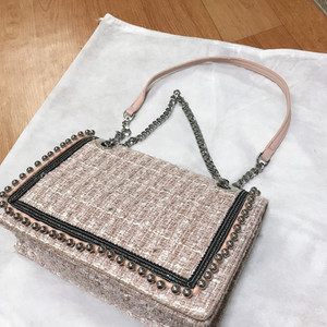 자라 핑크 트위드 숄더백 크로스백 가방