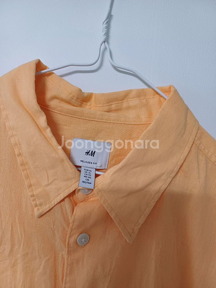 남성 H&M 반팔 린넨셔츠 (새상품.오버핏110)--2
