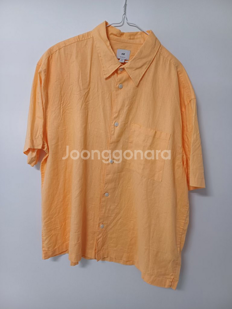 남성 H&M 반팔 린넨셔츠 (새상품.오버핏110)--8
