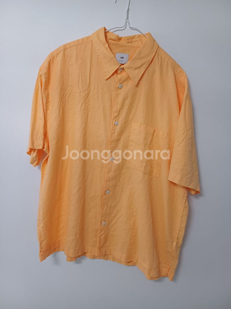 남성 H&M 반팔 린넨셔츠 (새상품.오버핏110)--5