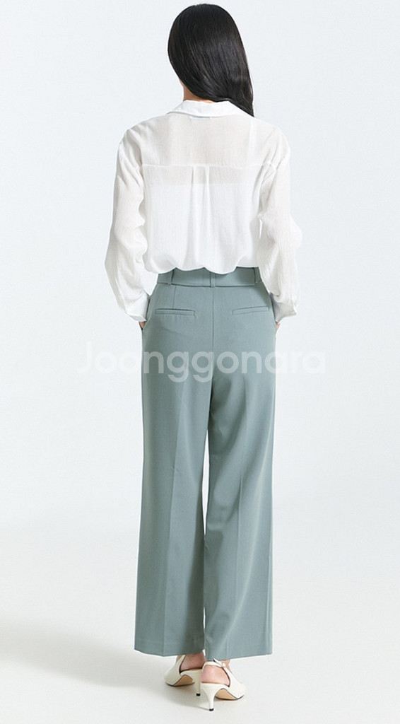 새제품) 미쏘 벨트 와이드 슬랙스 55--2