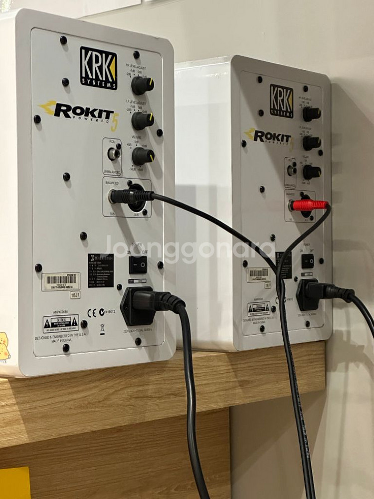 krk rokit5 g3 화이트 스피커 1조--1