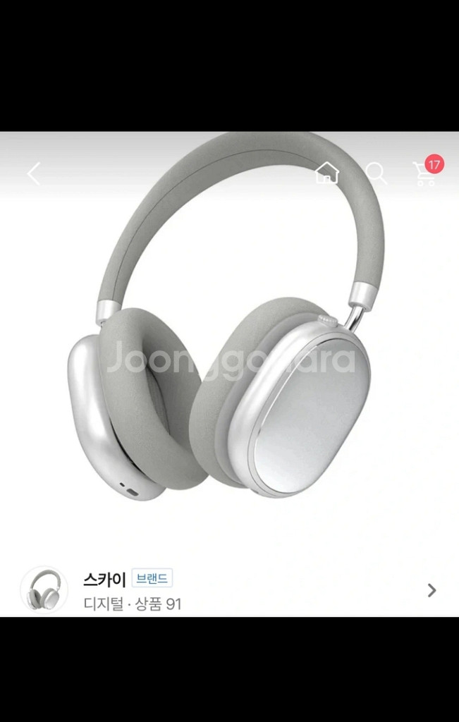 스카이 핏 ANC H-1 블루투스 5.0무선헤드폰 실버--0