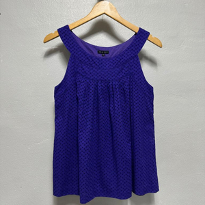 띠어리 컬러 레이스 탑