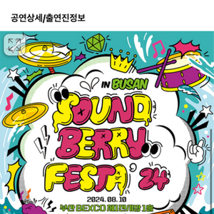 라인업 좋은 벡스코 콘서트 Soundberry Fest