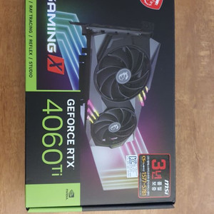 MSI RTX 4060TI 8G 트윈프로져9 미개봉