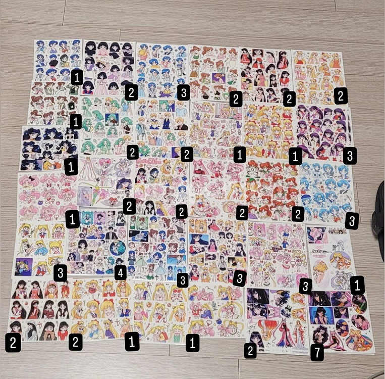다꾸 스티커 인스 세일러문 카캡체 이누야샤 등 캐릭터--1