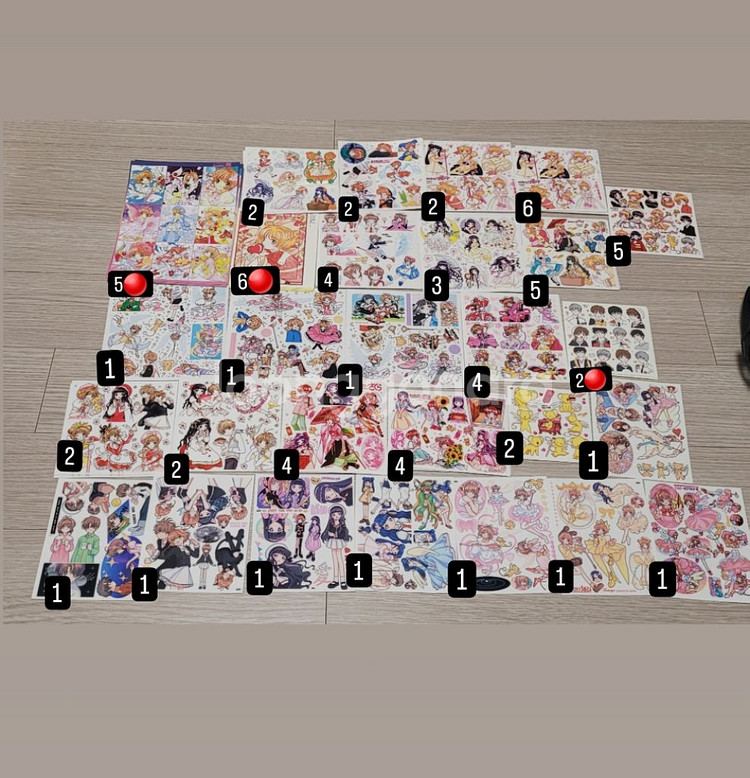 다꾸 스티커 인스 세일러문 카캡체 이누야샤 등 캐릭터--4
