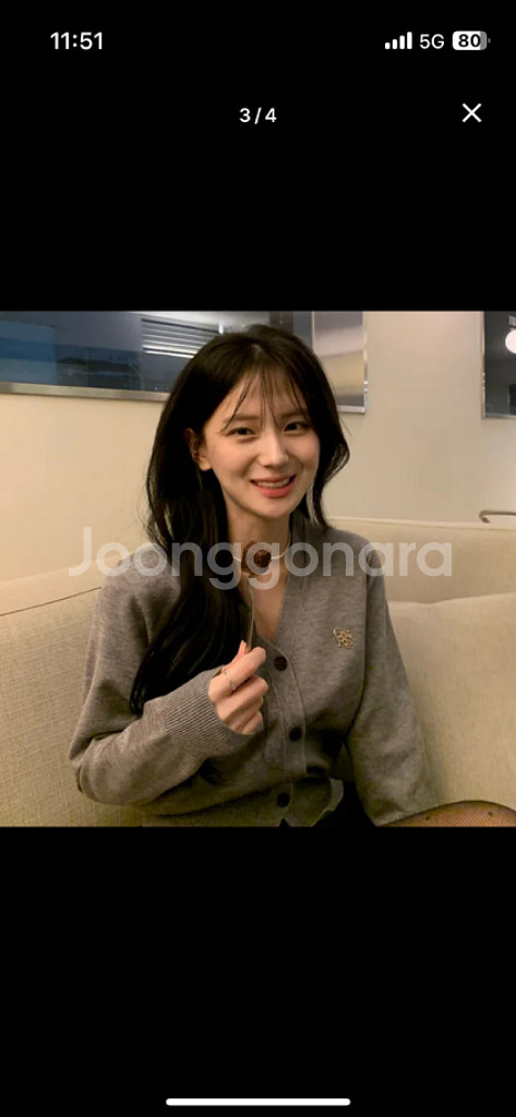 제너럴아이디어 에센셜가디건 그레이-m--4