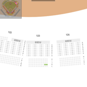 8/2 한화 기아 1루외야지정석 123블록 통로 2연석